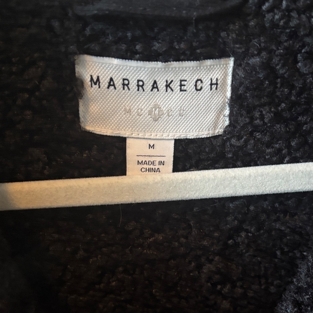Marrakech Black Shearling Leather Jacket - image 2